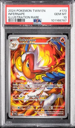 Infernape Illustration Rare PSA 10 Pokemon Twilight Masquerade 173/167 - Image 1