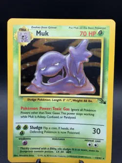 Pokemon TCG Muk 13/62 Fossil Holo - Image 1