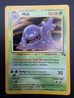 Pokemon TCG Muk 13/62 Fossil Holo - Image 2