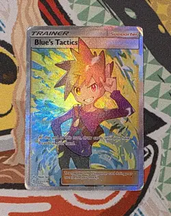 Blue's Tactics 231/236 Unified Minds Ultra Rare Pokemon Card Heavy Play - Image 1