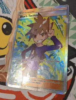 Blue's Tactics 231/236 Unified Minds Ultra Rare Pokemon Card Heavy Play - Image 2