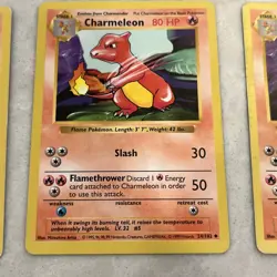 3 Pokemon Charmeleon Shadowless Base Set Card # 24/102 - Lot of 3 - Image 4