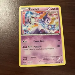 Pokemon Mewtwo TCG Holo Ultra Rare Card 53/113 Legendary Treasures LP - Image 1