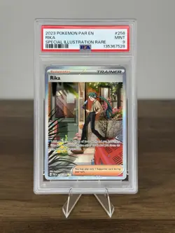 PSA 9 Rika Trainer Special Illustration Card Paradox Rift 258/182 Pokemon TCG - Image 1