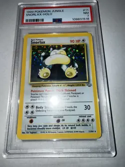 1999 Pokemon TCG Jungle Snorlax Holo Rare Card #11/64 Vintage WOTC PSA 7 NM MT - Image 3