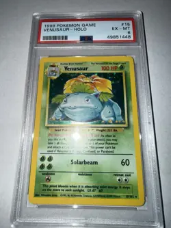 Pokemon TCG Venusaur Base Set Holo Unlimited Rare Card 15/102 1999 WOTC PSA 6 - Image 3