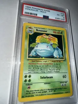 Pokemon TCG Venusaur Base Set Holo Unlimited Rare Card 15/102 1999 WOTC PSA 6 - Image 5