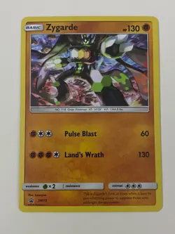Pokemon Zygarde Sun & Moon Black Star Promo Holo LP - Plus Free Card - Image 1