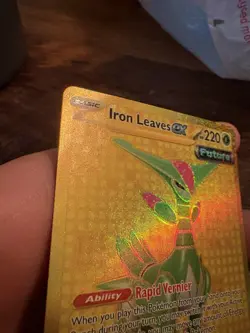 Pokemon Iron Leaves EX Gold Secret Rare Card 213/162 Temporal Forces NM - Image 2