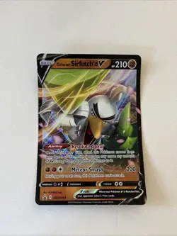 Galarian Sirfetch'd V SWSH043 Oversized JUMBO Holo Black Star Promo Pokemon Card - Image 1