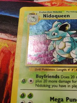 Pokemon Nidoqueen TCG Holo Unlimited Rare Card 12/130 Base Set 2 HP - Image 2