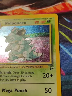 Pokemon Nidoqueen TCG Holo Unlimited Rare Card 12/130 Base Set 2 HP - Image 3