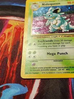Pokemon Nidoqueen TCG Holo Unlimited Rare Card 12/130 Base Set 2 HP - Image 5