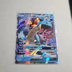 Pokemon Lapras GX 35/149 SM Base Set Full Art Holo Ultra Rare Card - Image 1