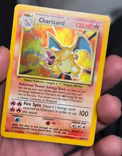 Pokemon TCG Base Set Charizard 4/102 Holo Foil Card - Image 1