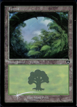 Commander Masters Forest Foil NM-M Magic the Gathering! - Image 1