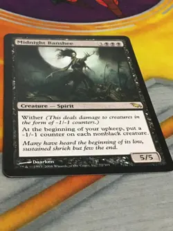 D1153 MAGIC GATHERING SHADOWMOOR MIDNIGHT BANSHEE #72 MP R MTG - Image 2