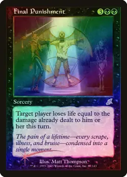 Magic the Gathering FINAL PUNISHMENT #67/143 Scourge Black Foil Rare 2003 NM - Image 1