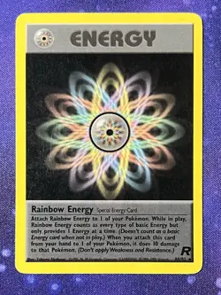 Vintage Pokemon TCG - Team Rocket Rainbow Energy 80/82 Non Holo Rare - 2000 - MP - Image 1