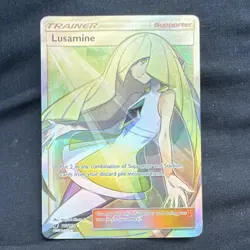 “Lusamine” Pokemon TCG SM-Crimson Invasion 110/111 [Full Art Holo Ultra Rare] - Image 1