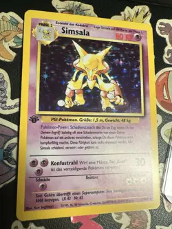 1st Edition German Base Set Pair, Simsala (Alakazam) Bisaflor (Venusaur) Pokemon - Image 2