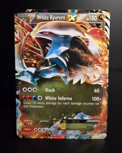 Pokemon TCG - WHITE KYUREM EX - #96 - HOLO ULTRA RARE - PLASMA STORM (2012) - MP - Image 1