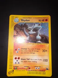 PSA 9 Mint Pokemon Rhydon Skyridge Holo Rare #H27 - Image 1