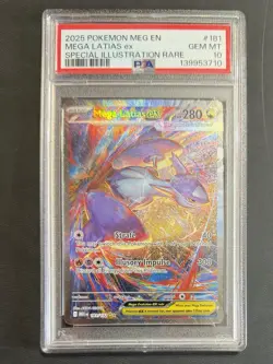 Pokemon TCG Mega Latias EX SIR 181/132 Mega Evolution English PSA 10 - Image 1