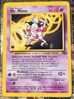 1999 Pokemon Jungle Rare Mr. Mime 22 NM or Better - Image 1