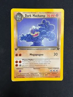 Pokemon Dark Machamp 27/82 Team Rocket Rara Prima Edizione Wizards ITA Vintage - Image 1