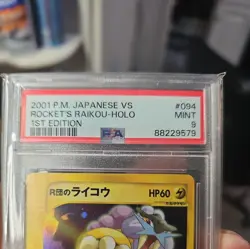 PSA 9 Pokemon Rocket's Raikou VS 1st Edition Japanese Holo Rare #094 - Image 4