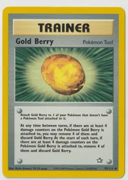 GOLD BERRY 93/111 UNCOMMON NEO GENESIS POKEMON MP - Image 1
