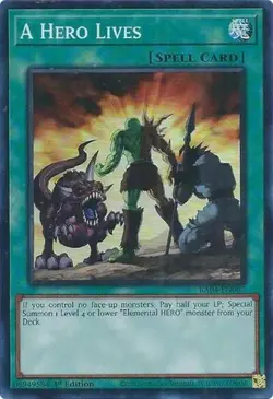 1x A Hero Lives - 1st Edition NM Eng YuGiOh - Quarter Century Stampede - Image 1