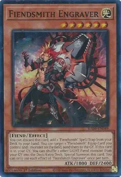 1x Fiendsmith Engraver - 1st Edition NM Eng YuGiOh - Quarter Century Stampede - Image 1