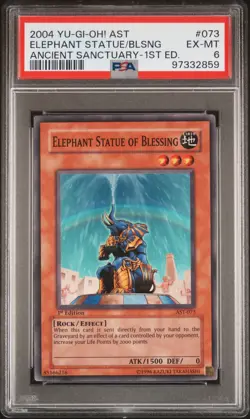 2004 YU-GI-OH! AST-ANCIENT SANCTUARY 1ST ED ELEPHANT STATUE OF BLESSING PSA 6 - Image 1