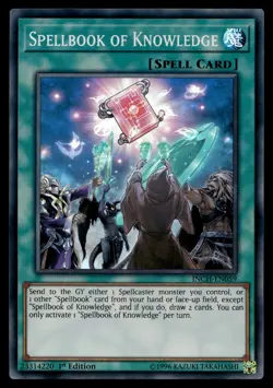 SPELLBOOK OF KNOWLEDGE INCH-EN059 SUPER RARE THE INFINITY CHASERS YU-GI-OH - Image 1