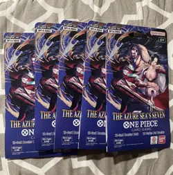 One Piece TCG. The Azure Sea’s Seven (5) Sleeved Packs. New Release Ships Fast! - Image 1