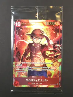 One Piece TCG Monkey D Luffy ST10-006 SR Treasure Booster Set Promo SEALED - Image 1