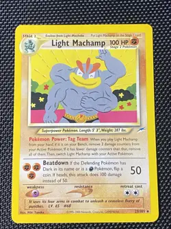 Light Machamp 25/105 Neo Destiny Non-Holo Rare Pokemon Card - NM - Image 1