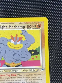 Light Machamp 25/105 Neo Destiny Non-Holo Rare Pokemon Card - NM - Image 3