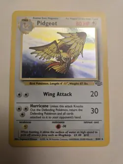 Pidgeot 8/64 PL Holo Rare Jungle Set Unlimited Edition Pokemon Card 1999 WOTC - Image 1