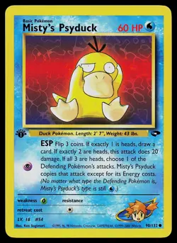Pokemon Card - Misty's Psyduck Gym Challenge 90/132 Common 1st Edition - Image 1