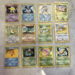 1999 Pokemon Base Set Shadowless WOTC TCG 12 Card Lot (49 25 38 55 40 52 44 48) - Image 2