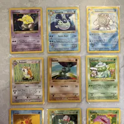 1999 Pokemon Base Set Shadowless WOTC TCG 12 Card Lot (49 25 38 55 40 52 44 48) - Image 3