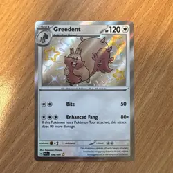 Pokemon Card Greedent 206/091 Paldean Fates - Near Mint - Image 1