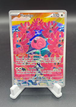 Pokemon Card TCG Flamigo 227/193 Holo Illustration Rare Paldea Evolved Art - Image 1