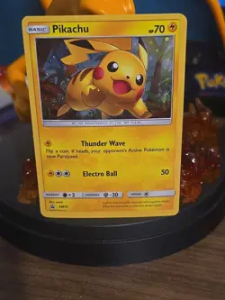 Pokemon Pikachu TCG Black Star Promo Holo Card SM76 - Image 1