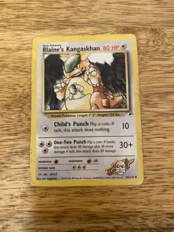 Blaine’s kangaskhan Non Holo 36/122 Wotc Gym Heroes Pokemon Card - Image 1