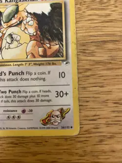 Blaine’s kangaskhan Non Holo 36/122 Wotc Gym Heroes Pokemon Card - Image 2