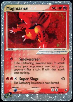 Magmar ex 100/109 EX Ruby & Sapphire Pokemon Card Holo Foil Rare HP - Image 1